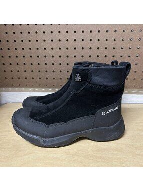 Icebug Metro 2 BUGrip Black Suede Boots Size 7 Women’s Zip Winter